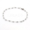 Tarnish Resistant Casual Style 304 Stainless Steel Ball Link Chain Bracelets STAS-O036-06P-1