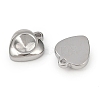 304 Stainless Steel Pendant Cabochon Settings STAS-L022-534P-2