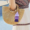 3Pcs Colorful Tassel Keychain Handmade Boho Keychain Personalized Bag Charm Tassel Keychain for Women JX282B-6