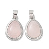 Natural Rose Quartz Pendants G-M405-05P-02-1