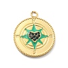 304 Stainless Steel Enamel Rhinestone Pendants STAS-L283-38G-2