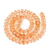 Crackle Transparent Glass Beads Strands GLAA-N068-03A-13-2