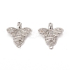 Brass Micro Pave Cubic Zirconia Connector Charms KK-E068-VB363-2