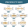 16 Pairs 8 Styles Alloy Adjustable Jean Button Pins DIY-TA0013-13-4