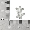 Brass Crystal Rhinestone Letter Links Connector Charms KK-S395-06P-F-3