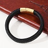 Braided Microfiber Leather Cord Bracelets for Women Men BJEW-D304-05G-02-5
