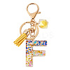 Alloy Resin Polygon Keychains KEYC-TADJ0002-03G-F-1