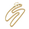 3MM Brass Wheat Chain Necklaces NJEW-M108-08G-2
