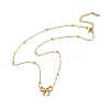 304 Stainless Steel Bowknot Pendant Necklaces for Women LS-NJEW-C088-01G-2