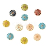 35Pcs 7 Colors Alloy Enamel Beads ENAM-YW0008-16-2