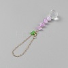 Lily of the Valley Lampwork Pendant Decorations AJEW-WH20048-13C-2