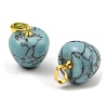  Synthetic Turquoise Teacher Apple Charms G-Z022-02F-G-2