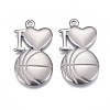 Non-Tarnish 304 Stainless Steel Pendants STAS-F249-18P-1