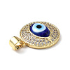 Real 18K Gold Plated Brass Clear Cubic Zirconia Pendants ZIRC-L102-12G-5