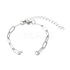 Tarnish Resistant 304 Stainless Steel Paperclip Chains Bracelet Making AJEW-JB01038-02-1