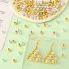 1200Pcs 2 Colors CCB Plastic Beads CCB-PA0001-04C-5