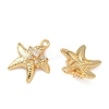 Brass Micro Pave Cubic Zirconia Charms KK-Z136-74G-02-2
