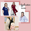 8Pcs 4 Colors Computerized Embroidery Cloth Self Adhesive Patches PATC-WR0001-18-5