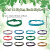 12Pcs 12 Colors Survival Polyester Cord String Bracelets for Hiking Camping Outdoor BJEW-UN0001-67-3