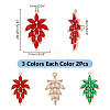 6Pcs 3 Colors Glass Pendants GLAA-AR0001-83-2