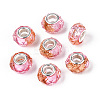 Transparent Resin Rondelle European Beads RESI-N044-01E-1