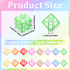 48Pcs 8 Colors Printed Opaque Acrylic Beads MACR-SC0002-71-2