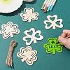 3 Sets 3 Styles Saint Patrick's Day Theme Wood Big Pendant Decorations HJEW-CJ0001-05-4