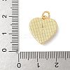 Brass Pave Natural White Shell Pendants KK-S522-22G-3
