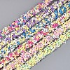 Resin Rhinestone Crystals Beaded Trim DIY-N008-02-1