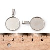 304 Stainless Steel Pendant Cabochon Settings STAS-I328-01E-P-3
