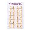 Ion Plating(IP) Polishing 304 Stainless Steel Spike Rivet Hoop Earrings for Women EJEW-M001-05G-3