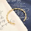 Ion Plating(IP) 304 Stainless Steel Twisted Rope Cuff Bangles LS-BJEW-P296-01G-4