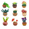 DIY 9Pcs Succulent Potted Plant Needle Felting Kits for Beginner PW-WGA9C6C-02-1