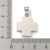 304 Stainless Steel Pendants STAS-C102-11P-01-3