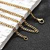 304 Stainless Steel Curb Chain Necklaces X-NJEW-H492-01G-5