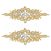 Rhombus Iron on Rhinestone Appliques DIY-WH0304-975B-1