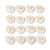 Natural Quartz Crystal Heart Engraving MBTI Type 16 Personality Figurines Statues for Home Office Desk Decorations G-K353-05-1