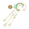 Moon & Star Brass Hanging Ornaments HJEW-JM01478-03-3