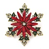 Christmas Theme Golden Zinc Alloy with Rhinestone Brooches JEWB-B018-01AG-07-1