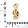 Brass Micro Pave Clear Cubic Zirconia Sea Animals European Dangle Charms KK-Z143-02G-02-3