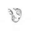 Branch Cuff Finger Rings for Girl Women RJEW-S038-197-1