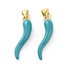 Rack Plating Brass Enamel Charms KK-C008-19G-02-2