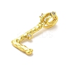 Rack Plating Brass Micro Pave Cubic Zirconia European Dangle Charms KK-L210-015G-L-2