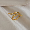 Minimalist 304 Stainless Steel Open Cuff Rings for Women VA6115-4