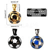 3Pcs 3 Colors Stainless Steel Pendants STAS-UN0039-74-2