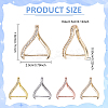 4Pcs 4 Colors Rack Plating Brass Micro Pave Cubic Zirconia Ice Pick Pinch Bails KK-YW0003-43-3