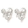 Anti-Tarnish Rhodium Plated 925 Sterling Silver Hoop Earring EJEW-Z046-01P-1