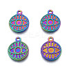 Ion Plating(IP) 201 Stainless Steel Pendants STAS-N098-217M-2