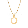 1pc 304 Stainless Steel Letter Pendant Necklaces NJEW-LP0001-38O-G-1