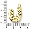 Brass Micro Pave Clear Cubic Zirconia Pendants KK-M279-01G-U-3